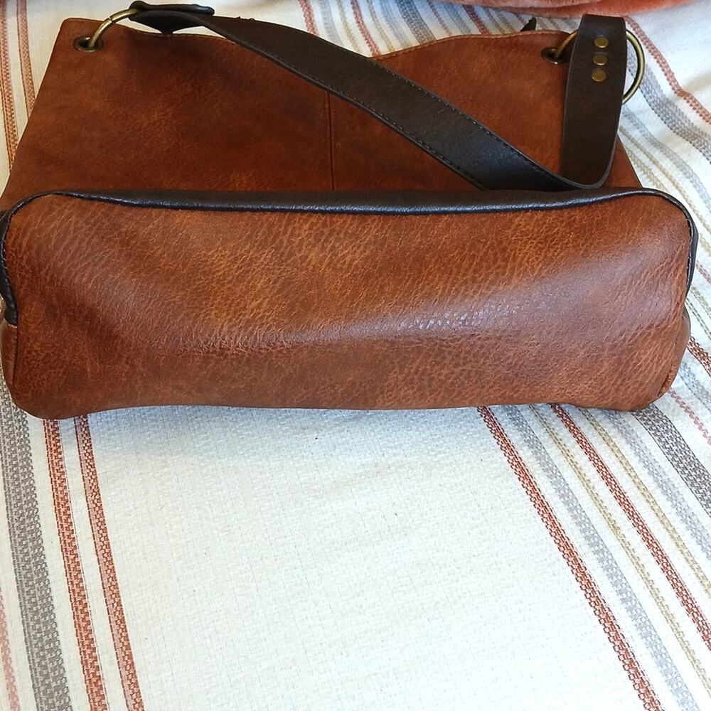 Montana West Leather Hobo Bag Two Tone Tote Shoulder Purse - Picture 6 of 6